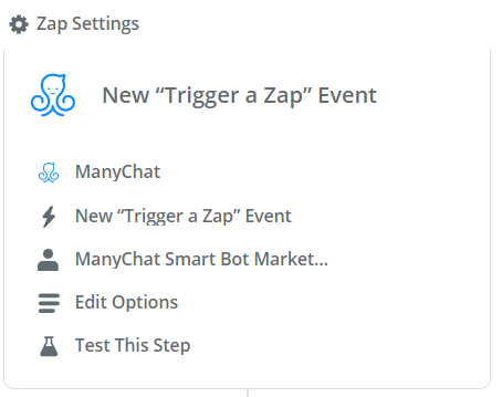 ManyChat Zapier trigger